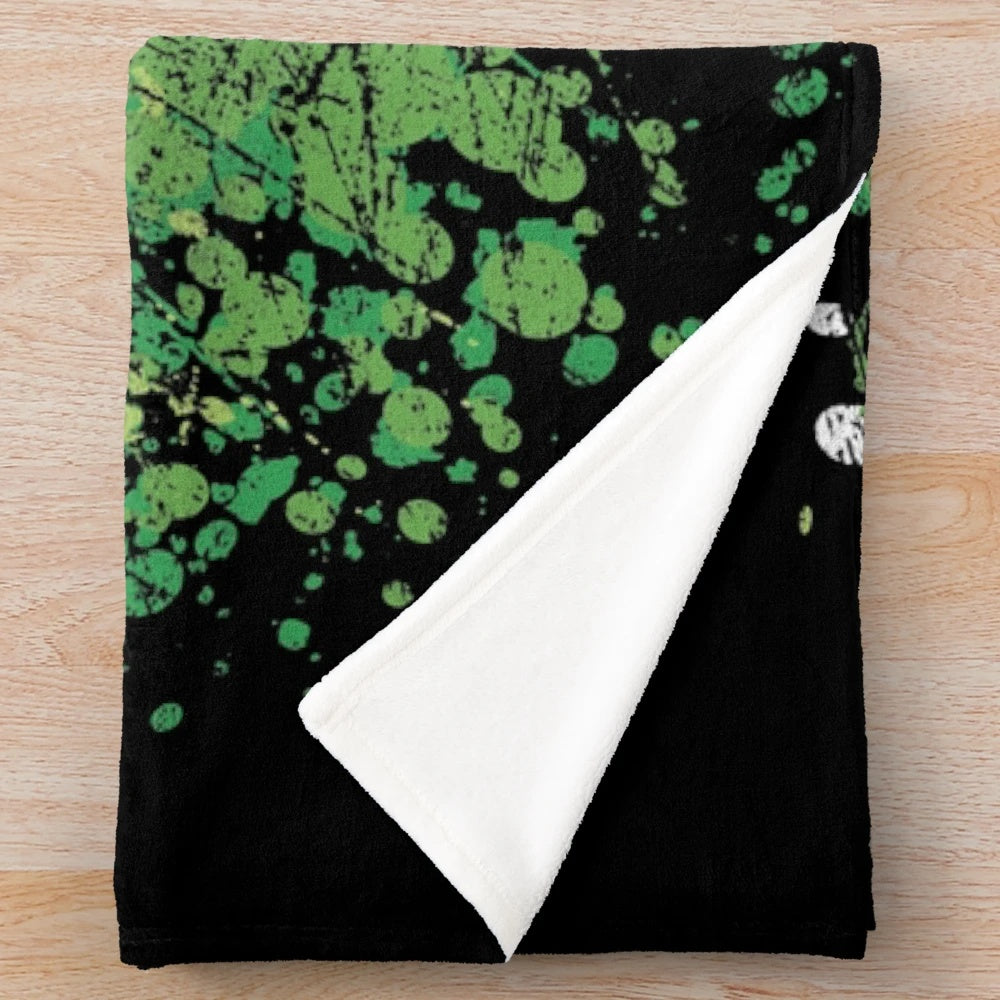 Sims-inspired abstract splatter design plush throw blanket