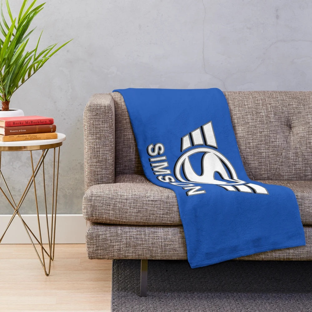 Simson Logo 3D Plush Blanket for Simson Moped Enthusiasts