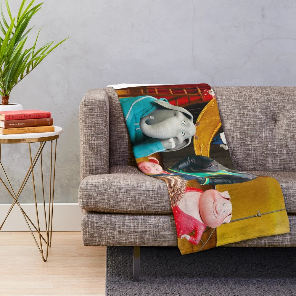 Sing (2016) Movie Poster Inspired Plush Blanket