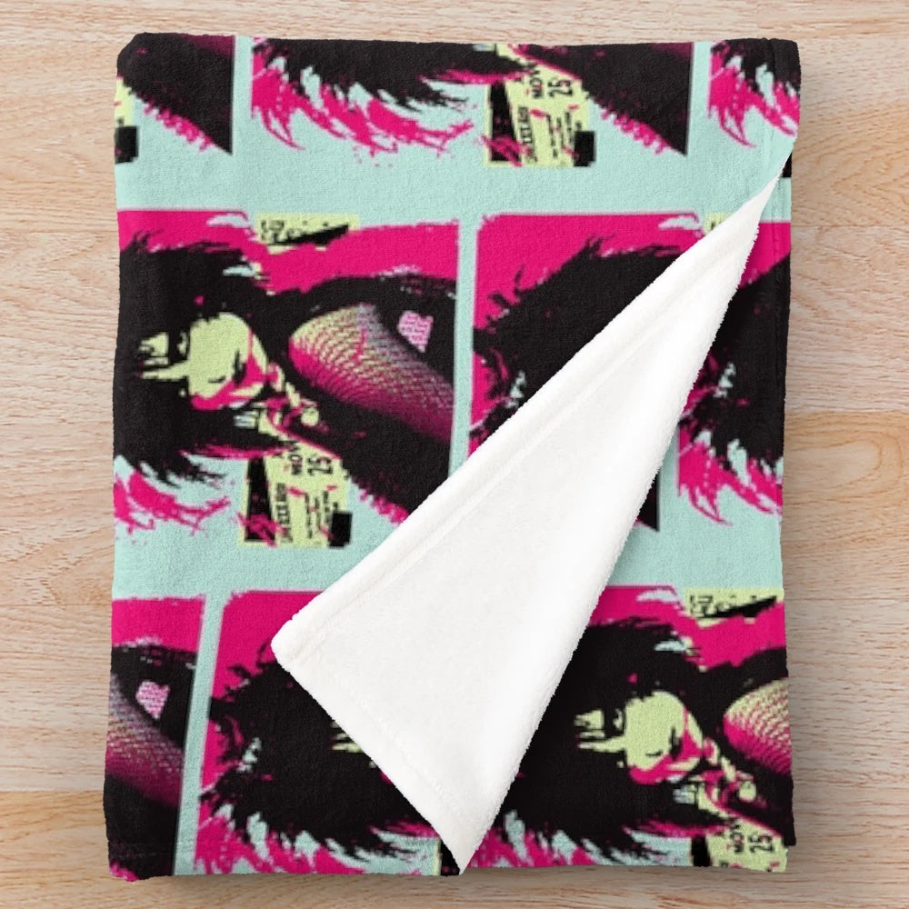Siouxsie Sioux inspired plush blanket