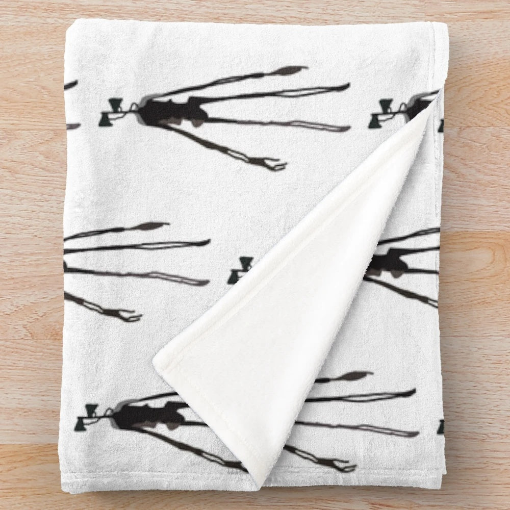 Siren Head inspired plush blanket with creepy design