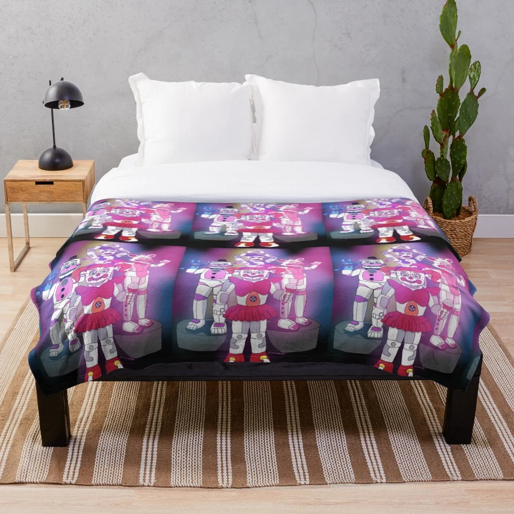 Five Nights at Freddy's Sister Location Inspired Plush Blanket