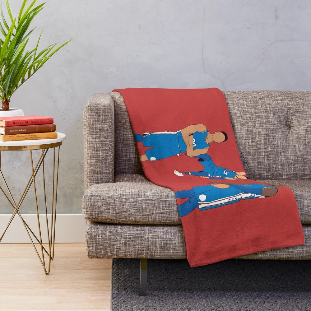 Sixers Inspired Plush Blanket featuring Ben Simmons, Joel Embiid, and Markelle Fultz
