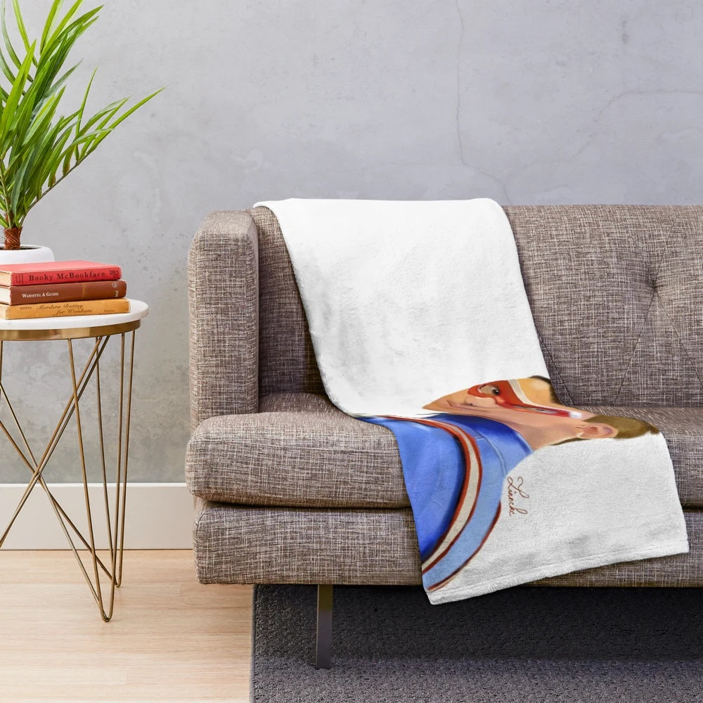 Sketch-style plush blanket featuring the character Kid Danger from the Nickelodeon series Henry Danger