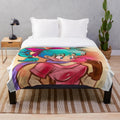 Sketchy Bulma Plush Blanket for Dragon Ball Anime Lovers