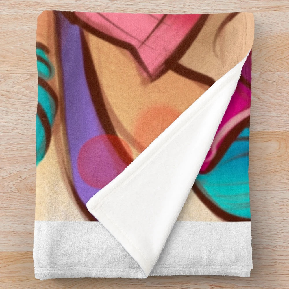 Sketchy Bulma Plush Blanket for Dragon Ball Anime Lovers