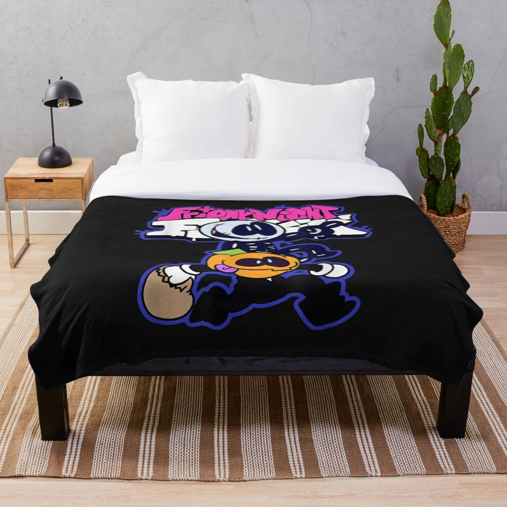 Friday Night Funkin Skid and Pump Themed Plush Blanket