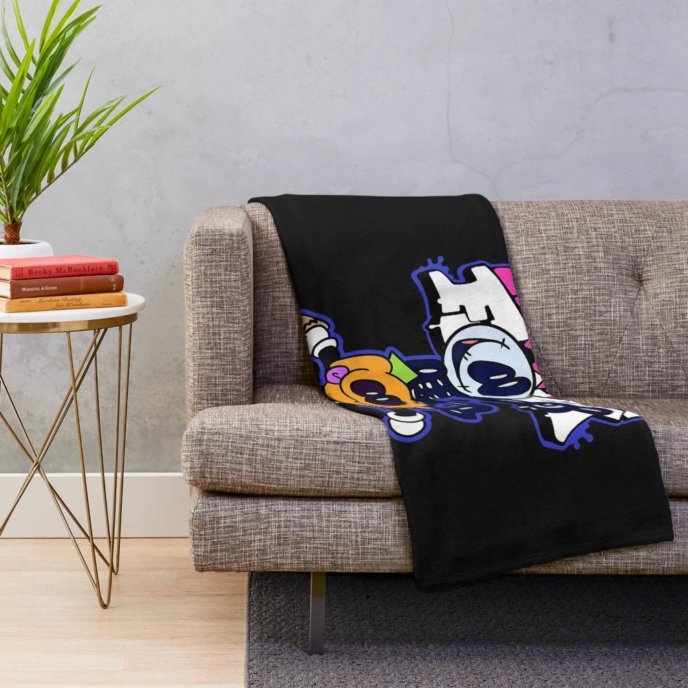Friday Night Funkin Skid and Pump Themed Plush Blanket