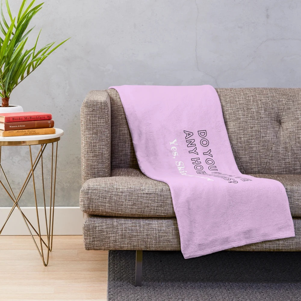 Skincare Plush Blanket with Inspirational Beauty Quote