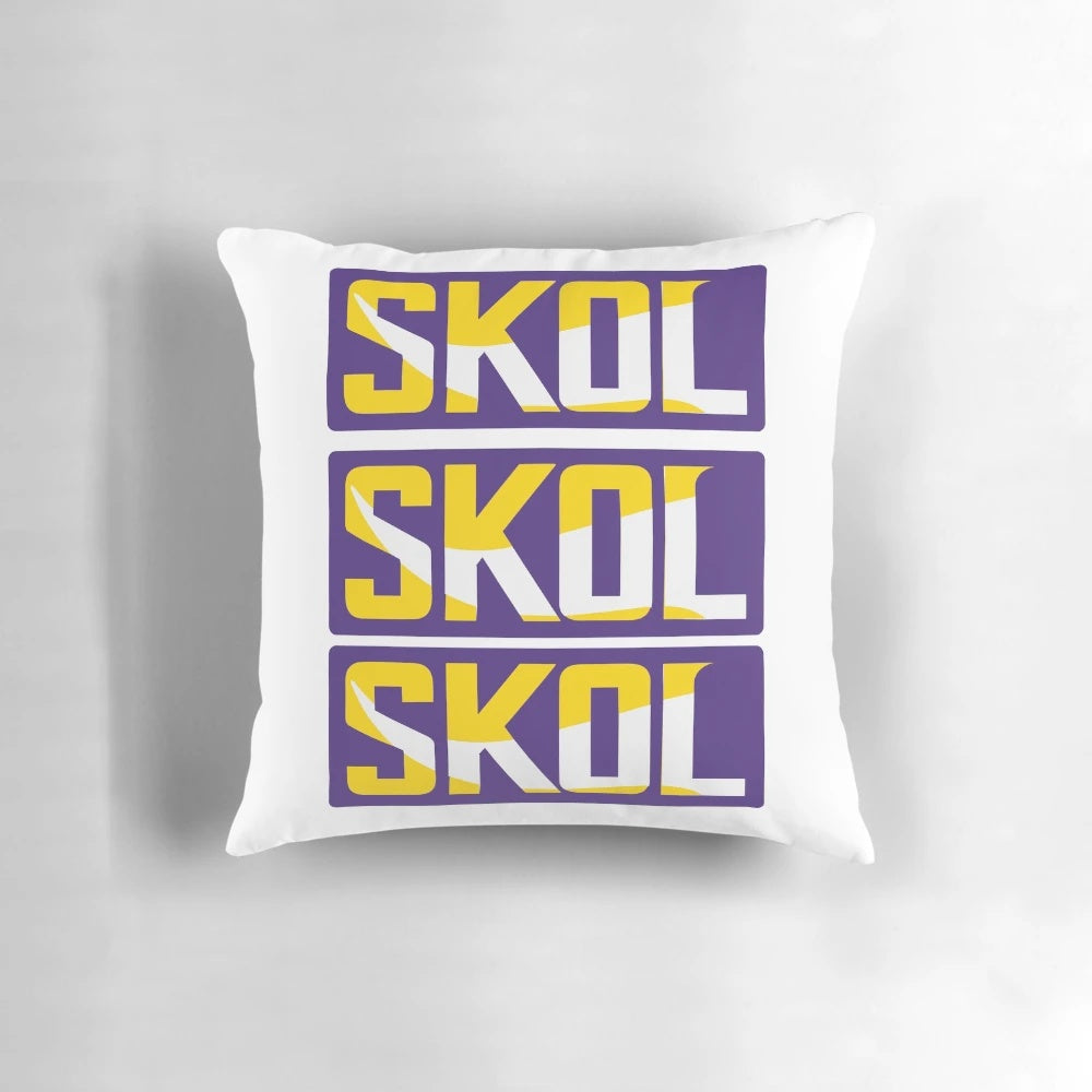 Skol MN Minnesota Vikings Outline Pillow