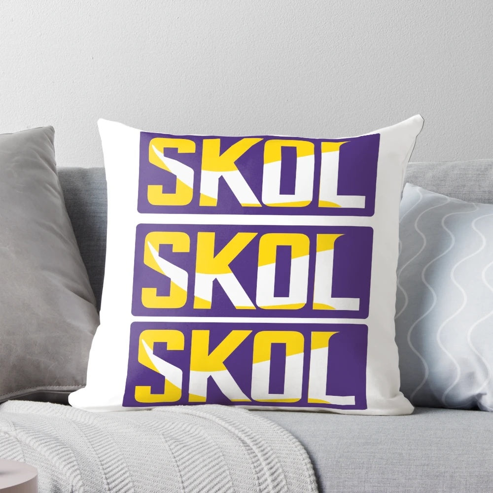 Skol MN Minnesota Vikings Outline Pillow