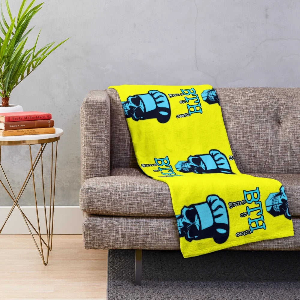 Skull chef plush blanket with a cool culinary design