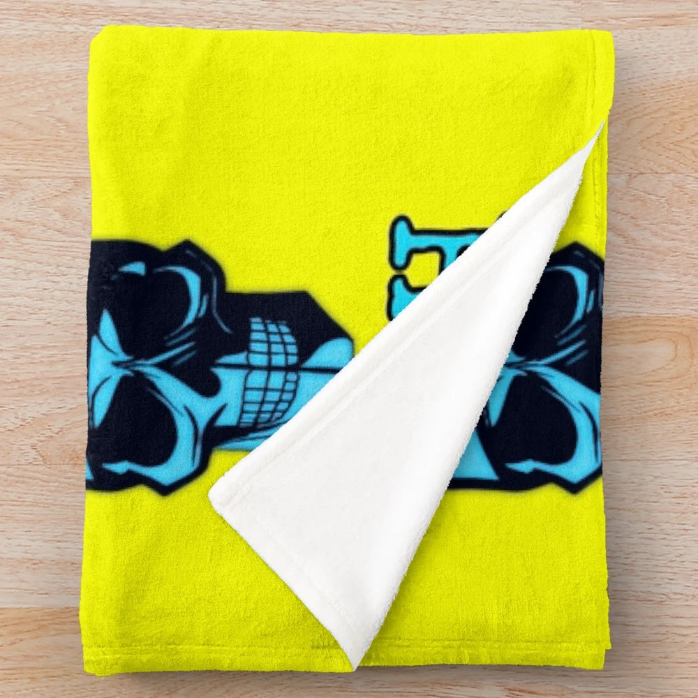 Skull chef plush blanket with a cool culinary design