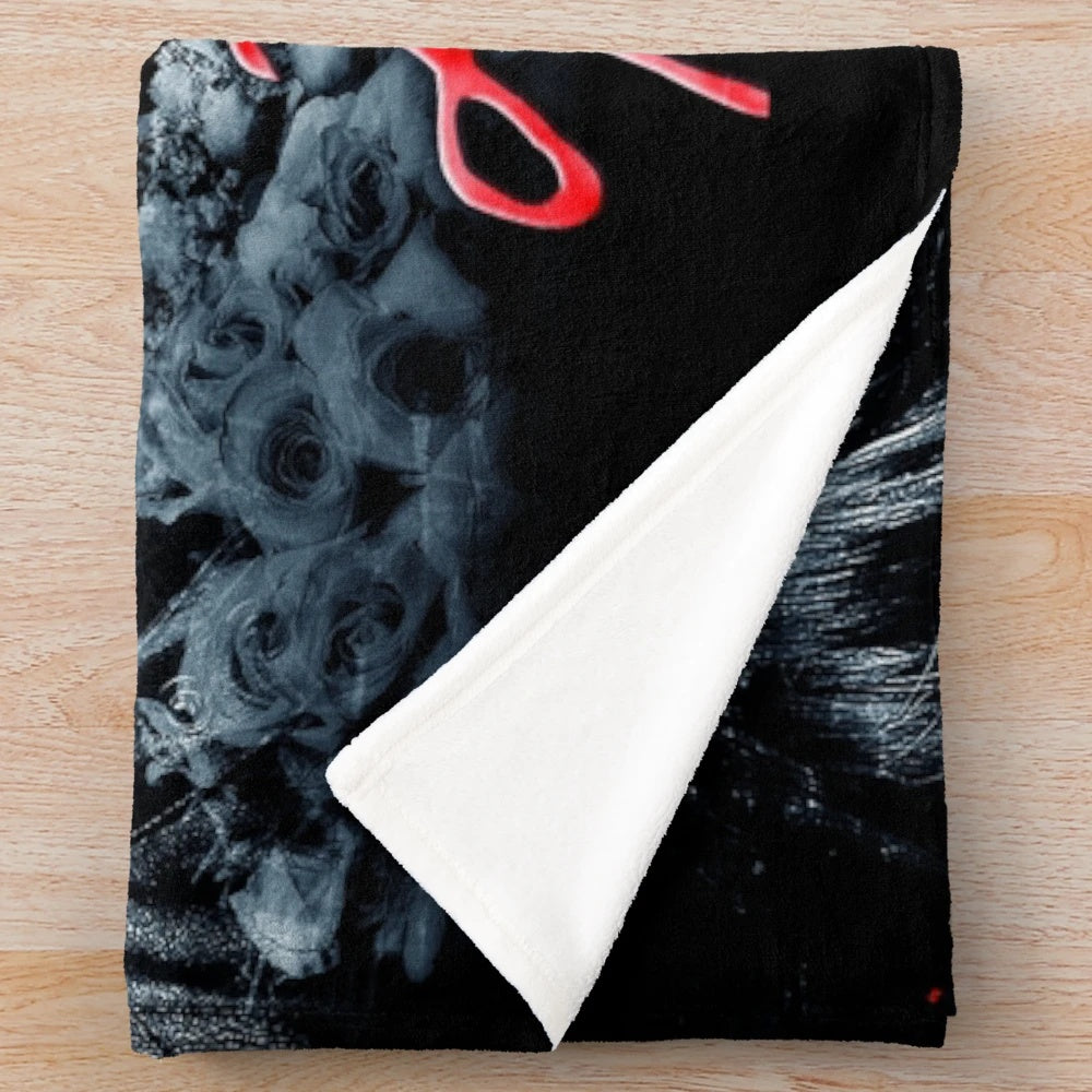 Skull Design Plush Blanket for Hannibal Lecter Fans