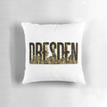 Skyline of Dresden, Germany city view printed on a comfortable throw pillow