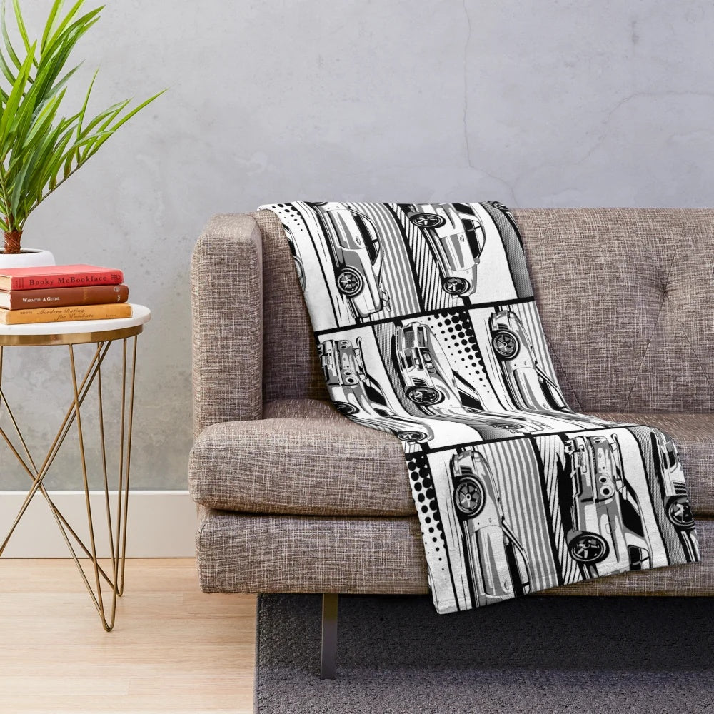 Nissan Skyline R34 inspired plush blanket
