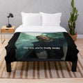 Skyrim inspired "Hey You're Finally Awake" plush blanket