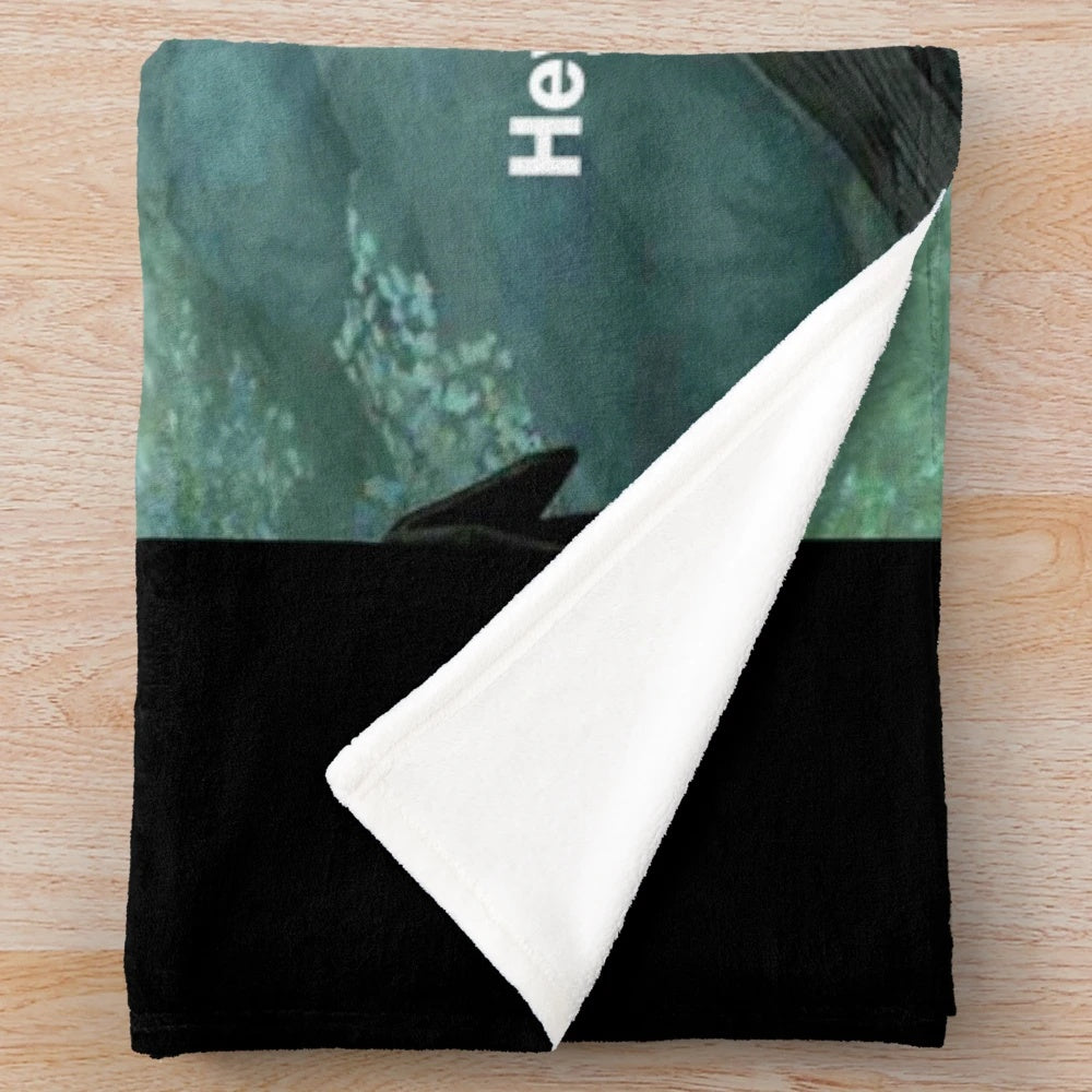 Skyrim inspired "Hey You're Finally Awake" plush blanket
