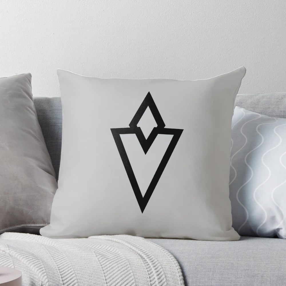 Skyrim Quest Marker Sticker Pillow - Decorative video game home accessory