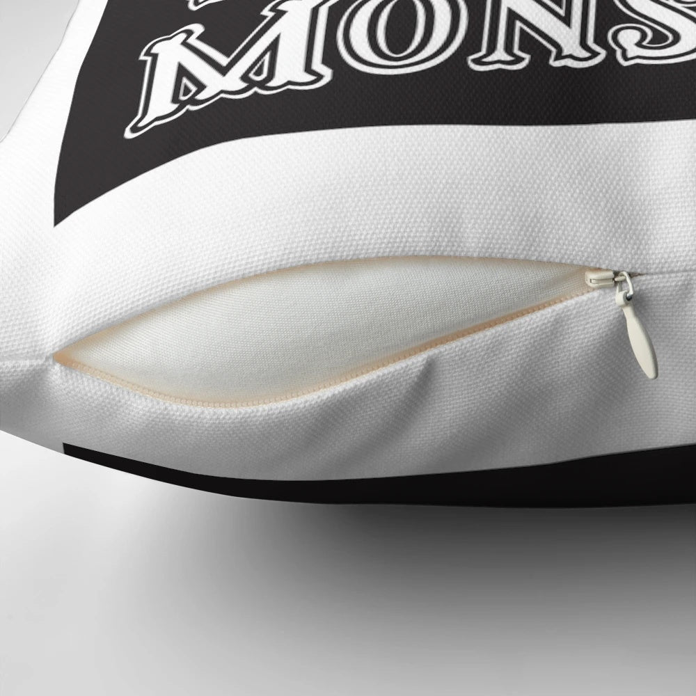 A plush pillow featuring the "She Kills Monsters" design, perfect for fantasy and gaming fans.