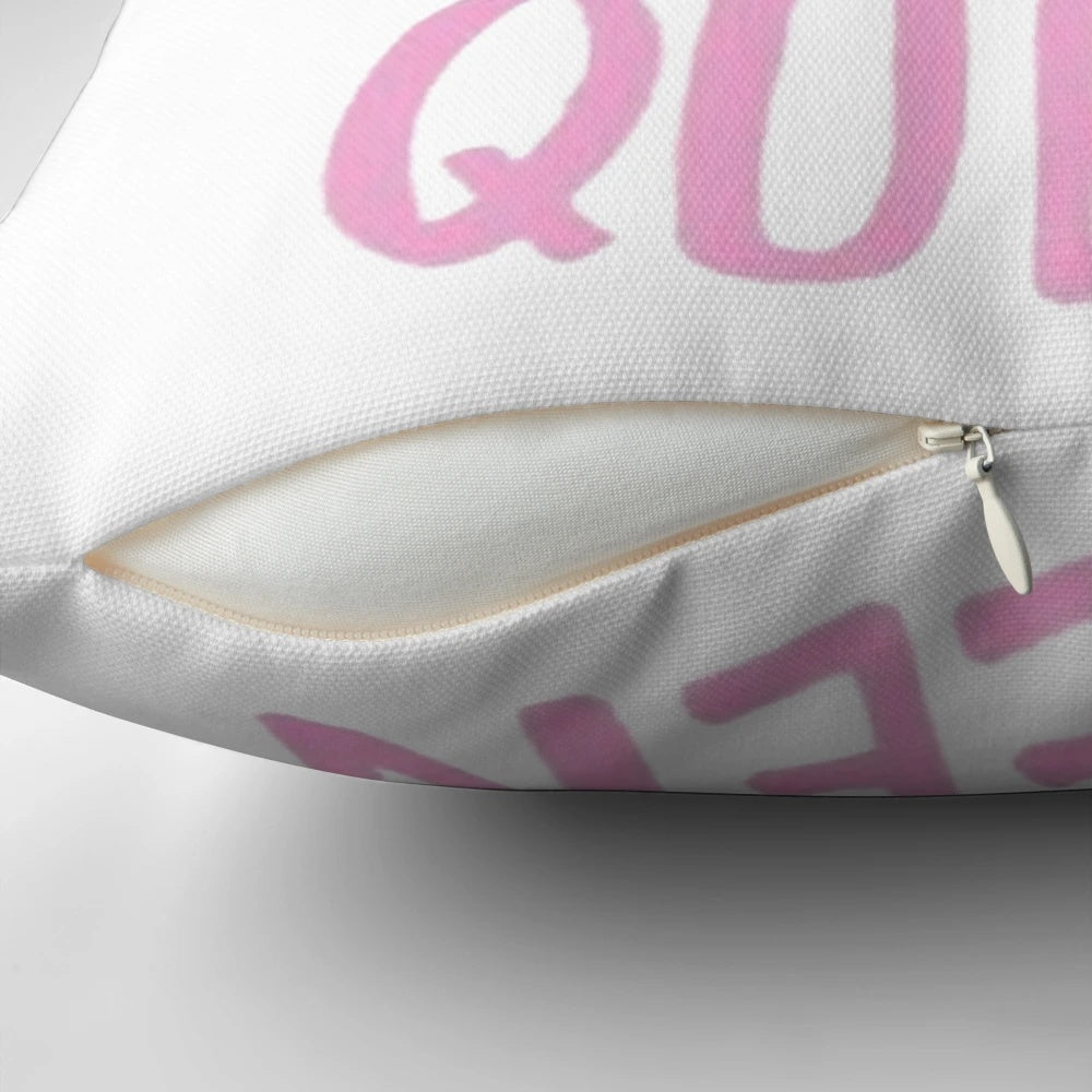 Slay Queen decorative throw pillow with crown and tiara design