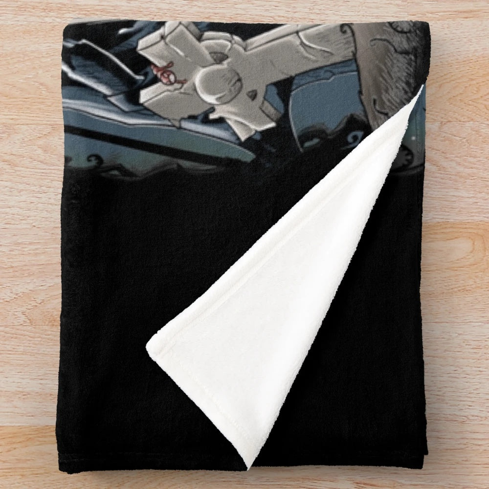 Slayer-Inspired Plush Blanket featuring Buffy the Vampire Slayer imagery