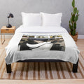 Sleater Kinney plush blanket with yellow river album cover design
