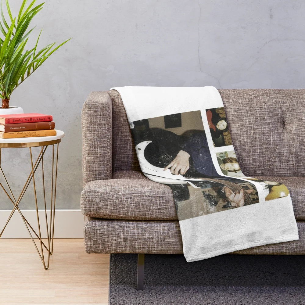 Sleater Kinney plush blanket with yellow river album cover design