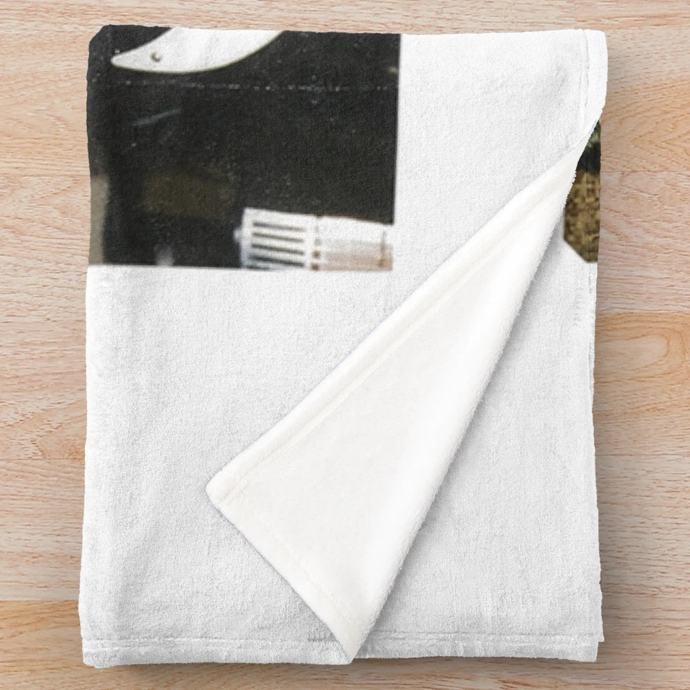 Sleater Kinney plush blanket with yellow river album cover design