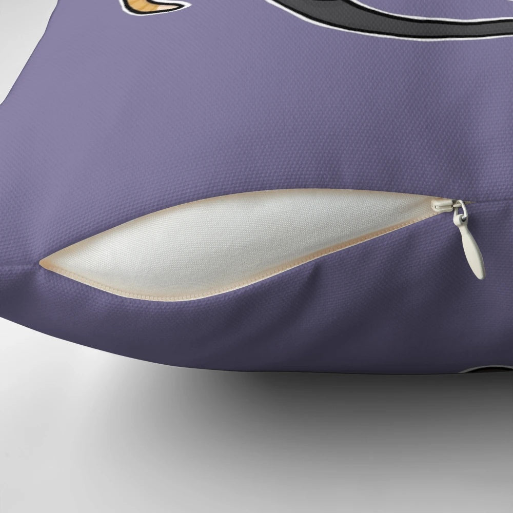 Soft, plush pillow featuring sleeping cats in the style of FFXIV's Coeurl and Gaelicat cats