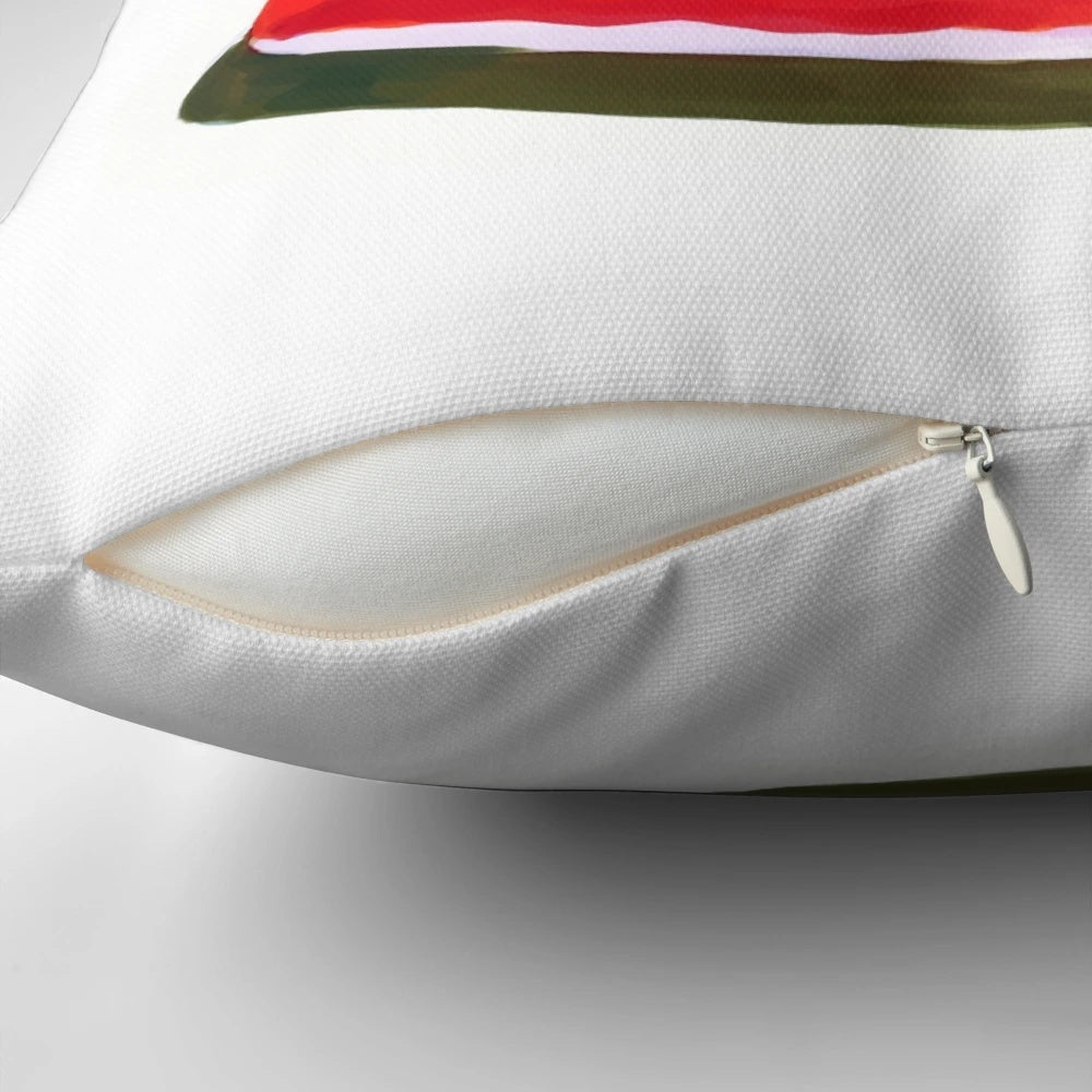 Decorative slice of life pillow with abstract pattern, perfect for adding a touch of style to your living space.