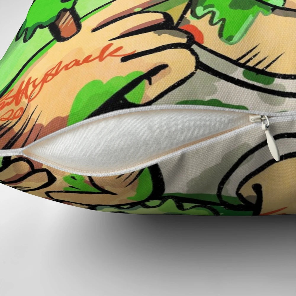 Slimecicle-themed decorative pillow with plush, high-quality fabric and design