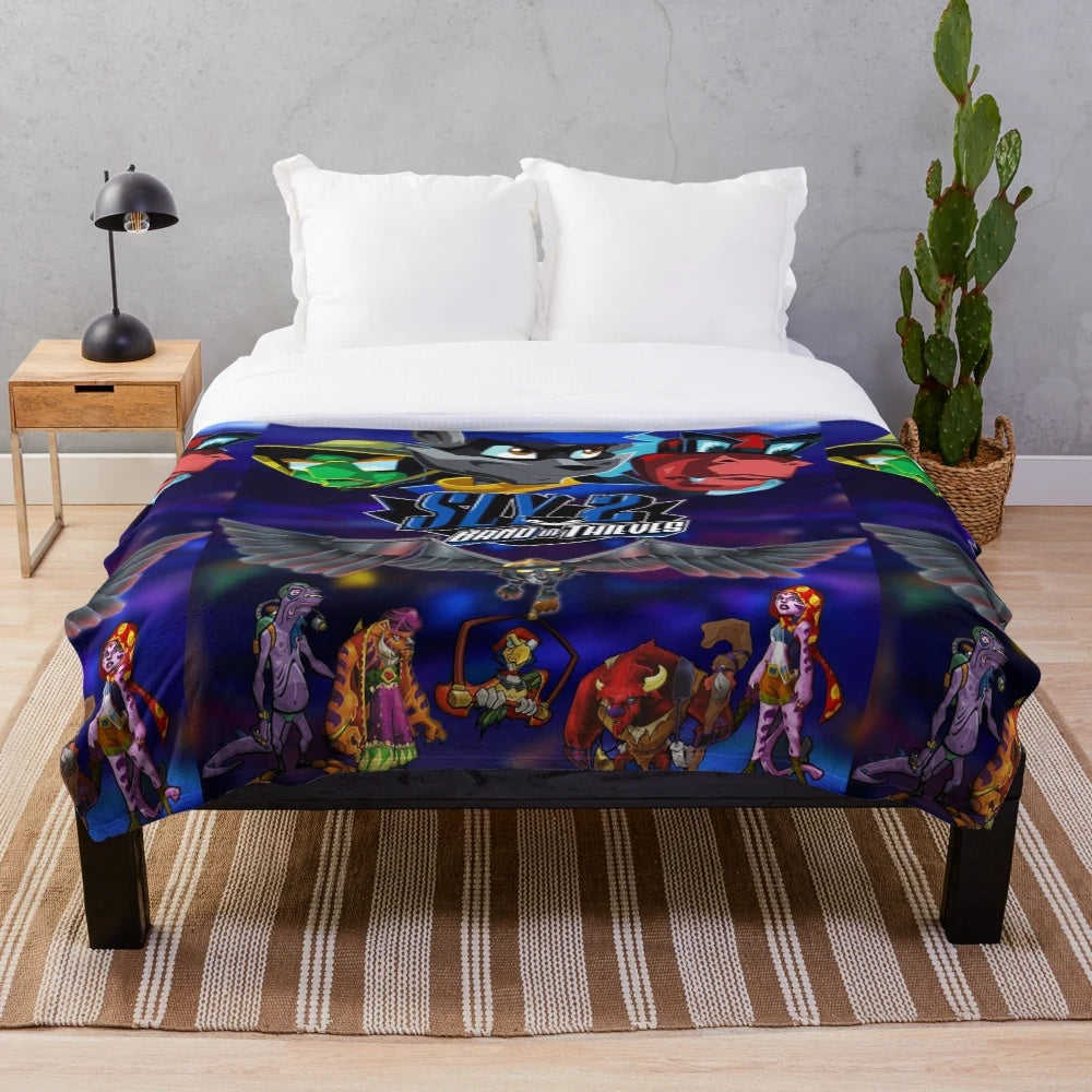 Sly 2 Band of Thieves Klaww Gang Plush Blanket inspired by the Sly Cooper video game franchise