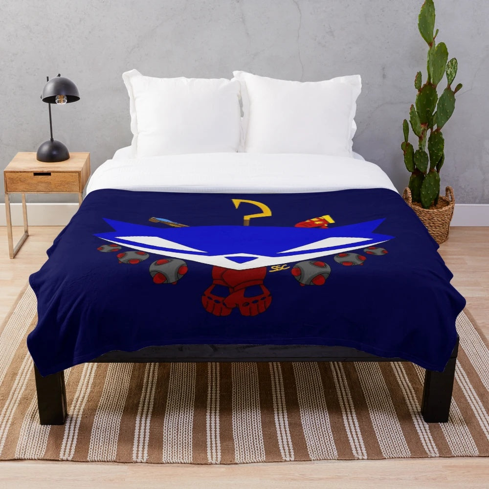Sly Cooper themed plush blanket