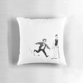 A cozy pillow featuring tiny scientists with big dreams, inspired by the Pacific Rim universe.