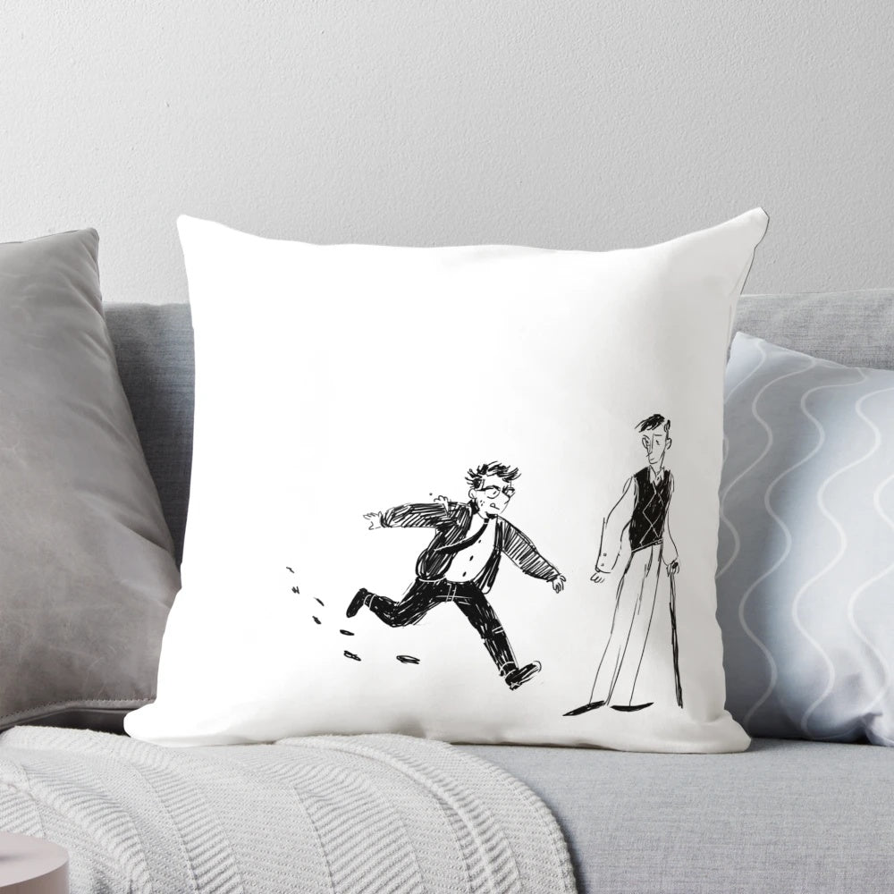 A cozy pillow featuring tiny scientists with big dreams, inspired by the Pacific Rim universe.