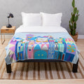 Small World Inspired Plush Blanket with Tokyo Design