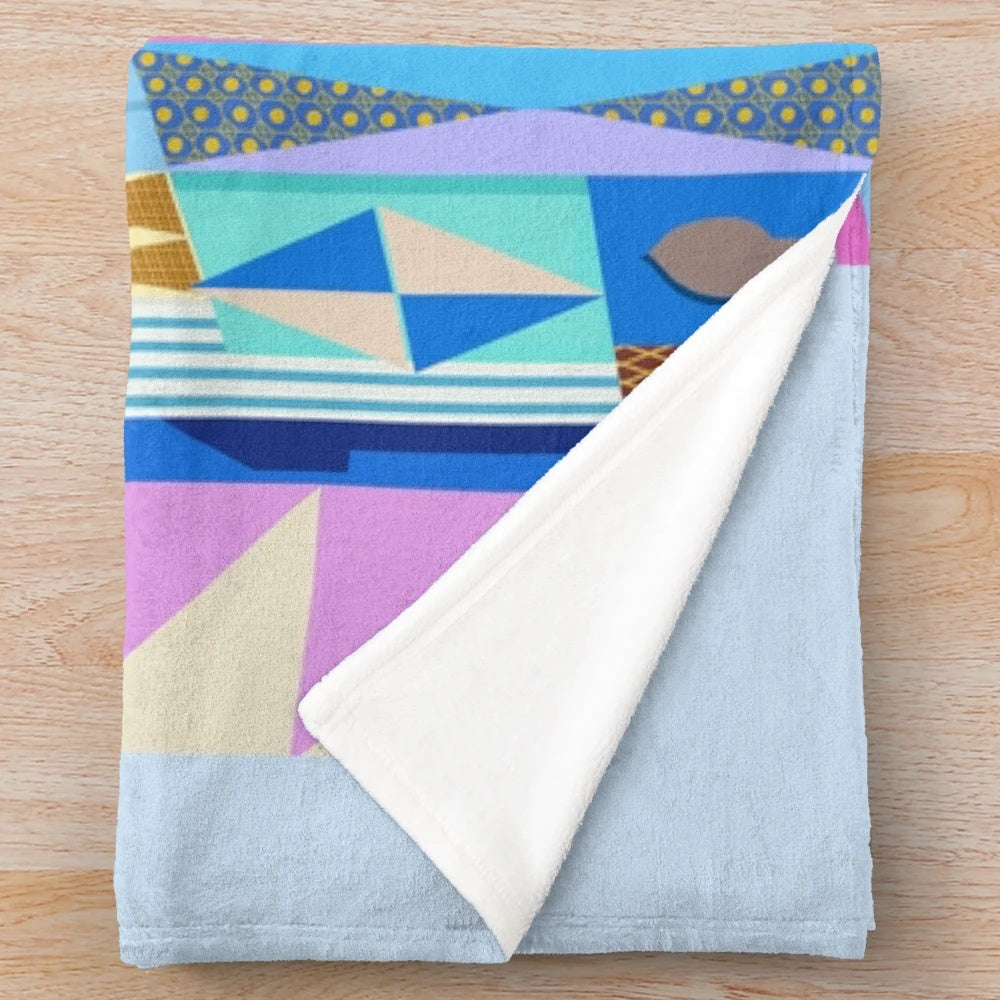 Small World Inspired Plush Blanket with Tokyo Design