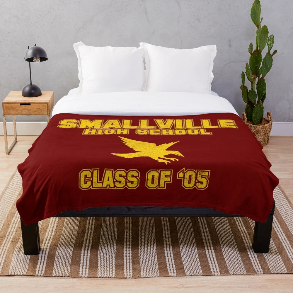 Smallville Inspired 2005 Plush Blanket with Characters from the TV Show