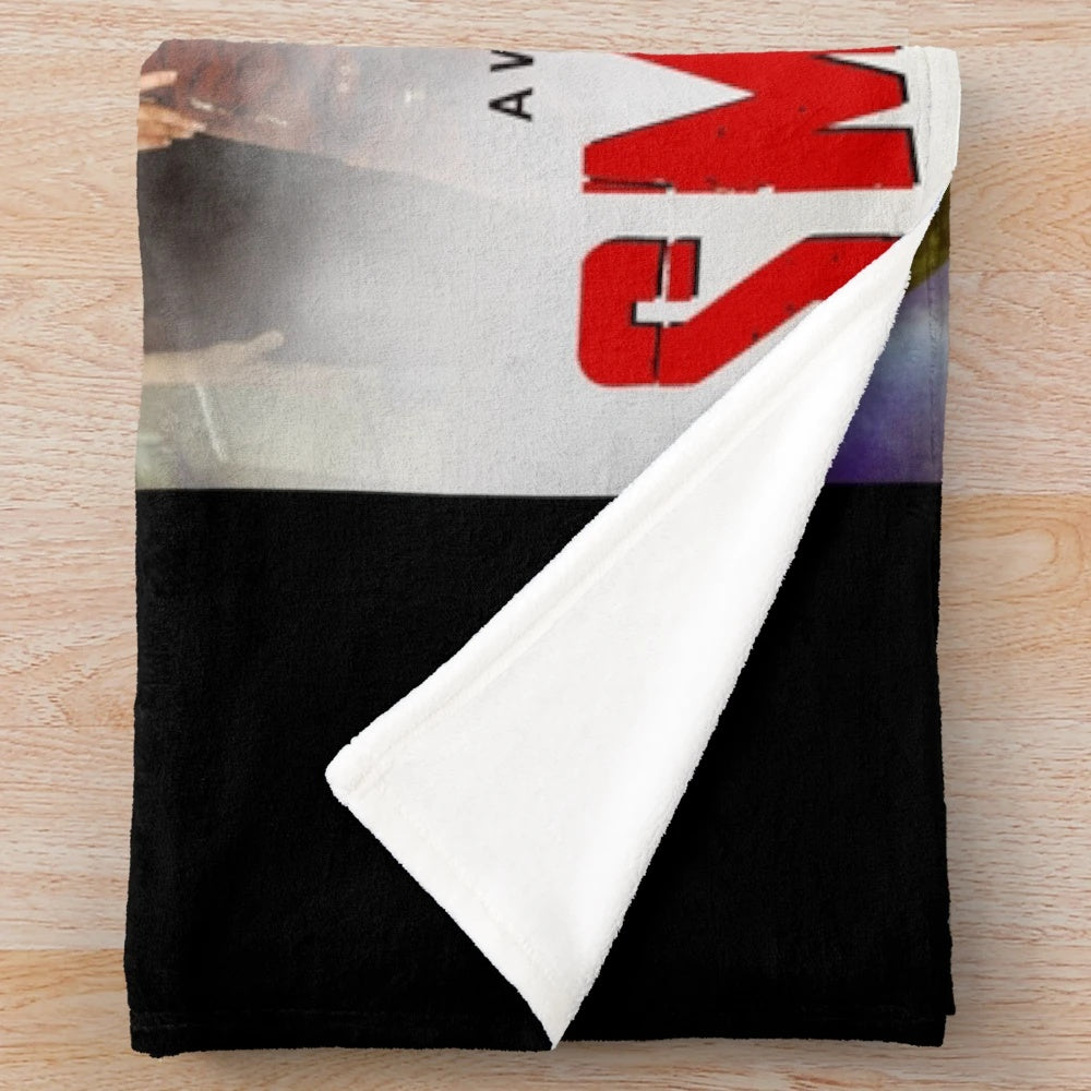 Smallville TV series inspired plush blanket with Superman and superhero design