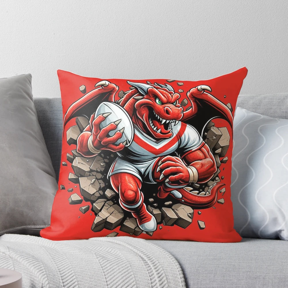 St George Illawarra Dragons Smashing Through Pillow