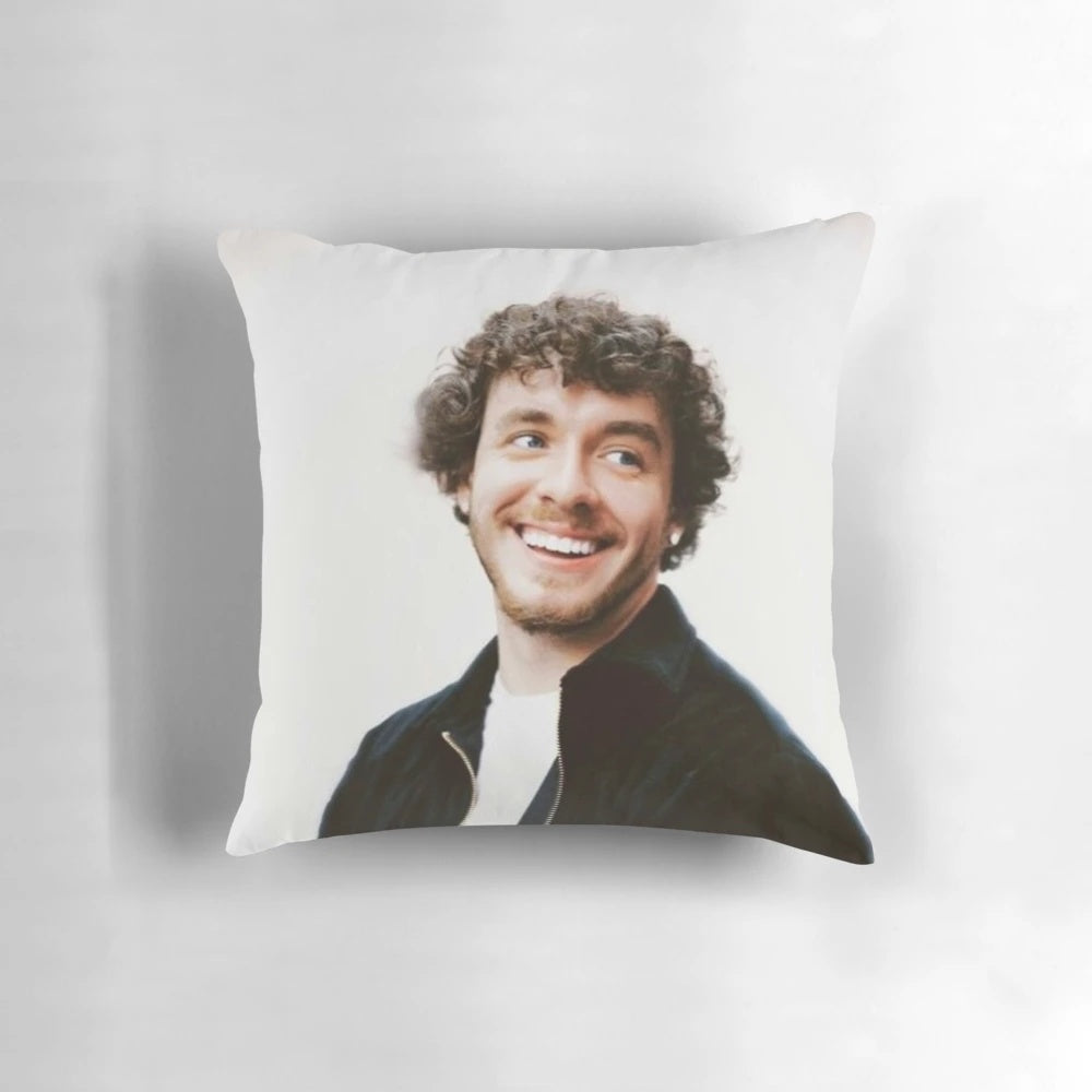 Plush smiling Jack Harlow pillow - a must-have for any dedicated fan