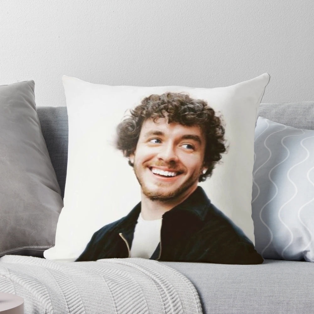 Plush smiling Jack Harlow pillow - a must-have for any dedicated fan