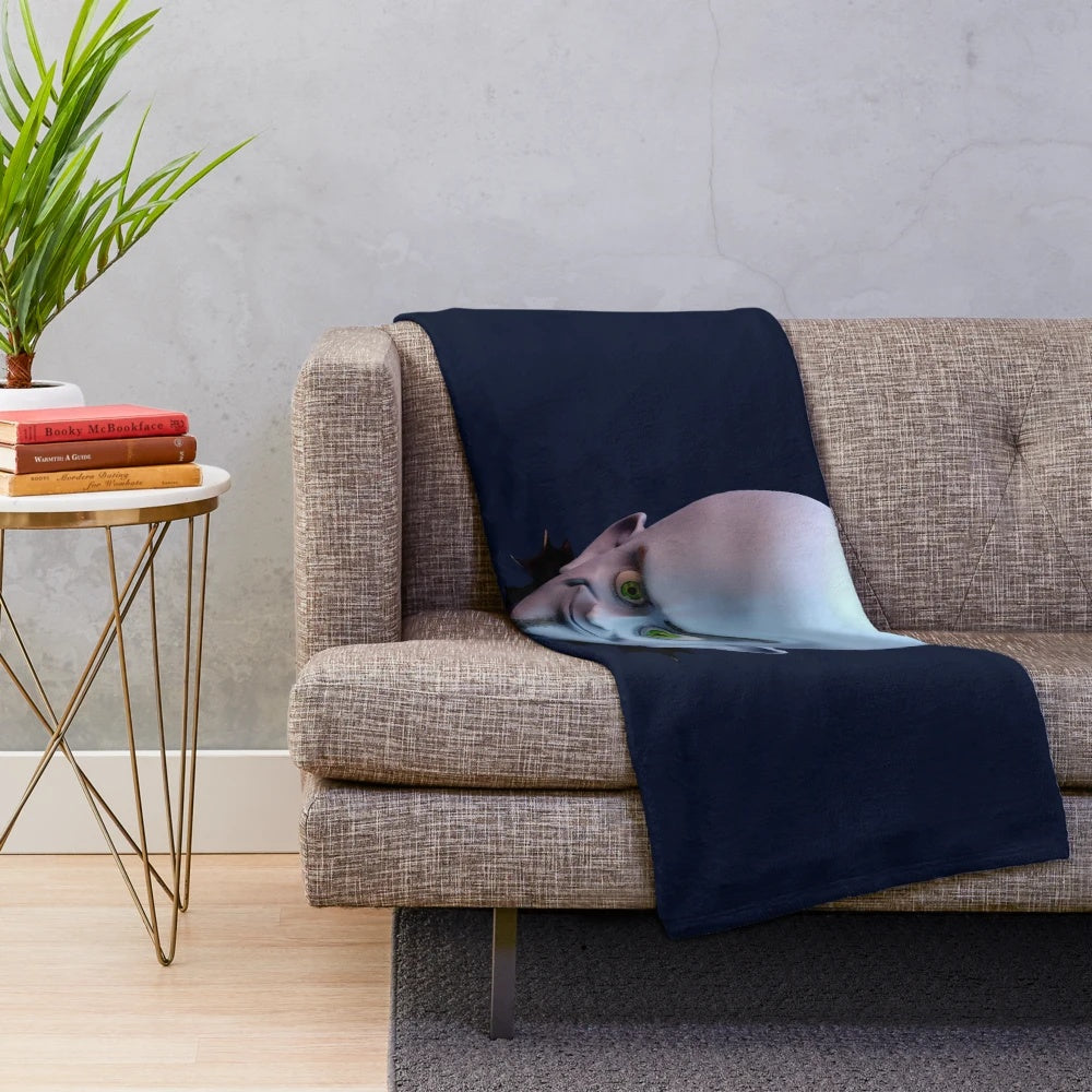 Smiling Megamind 3D Plush Blanket