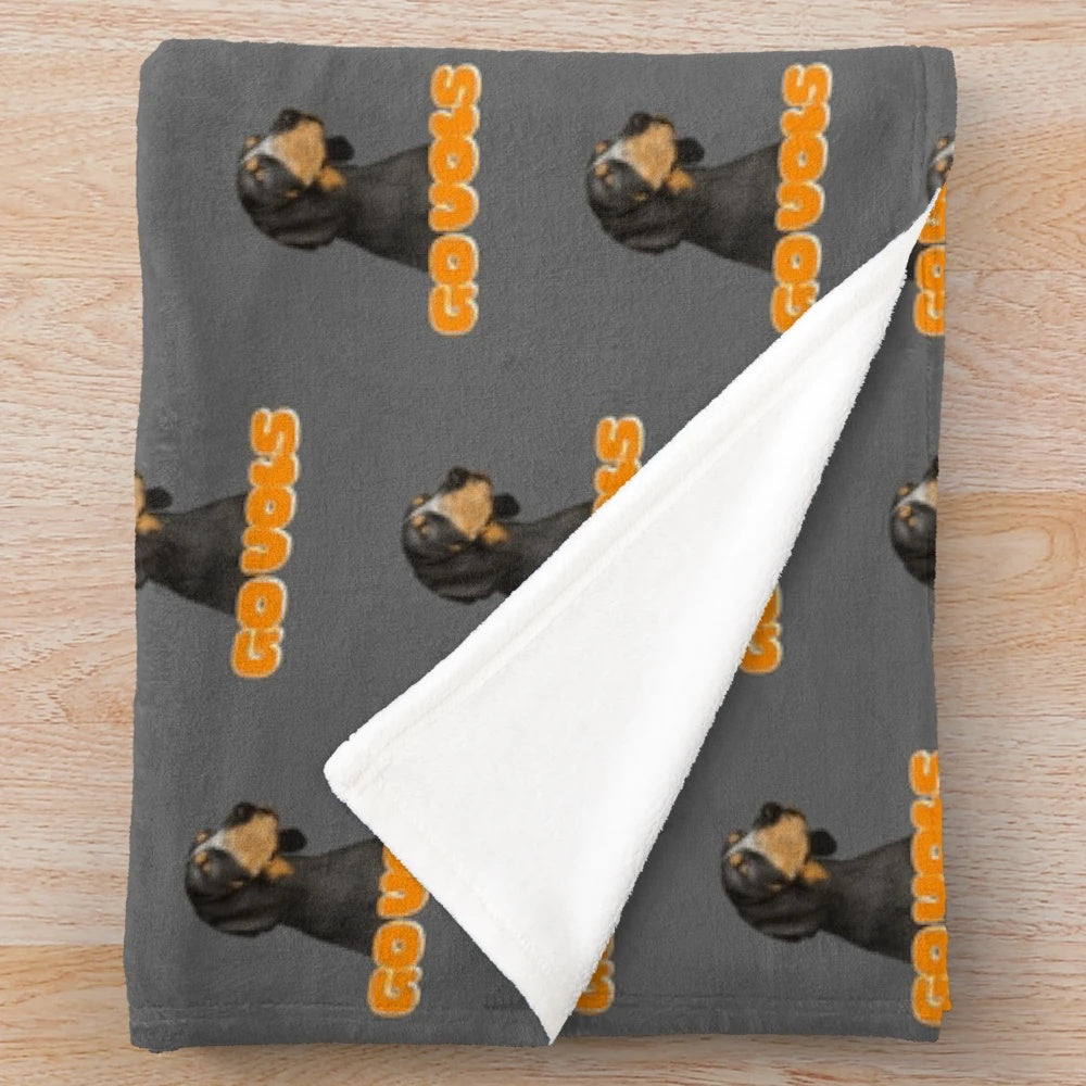 Smokey Dog Inspired Plush Blanket featuring a cute dog drawing design