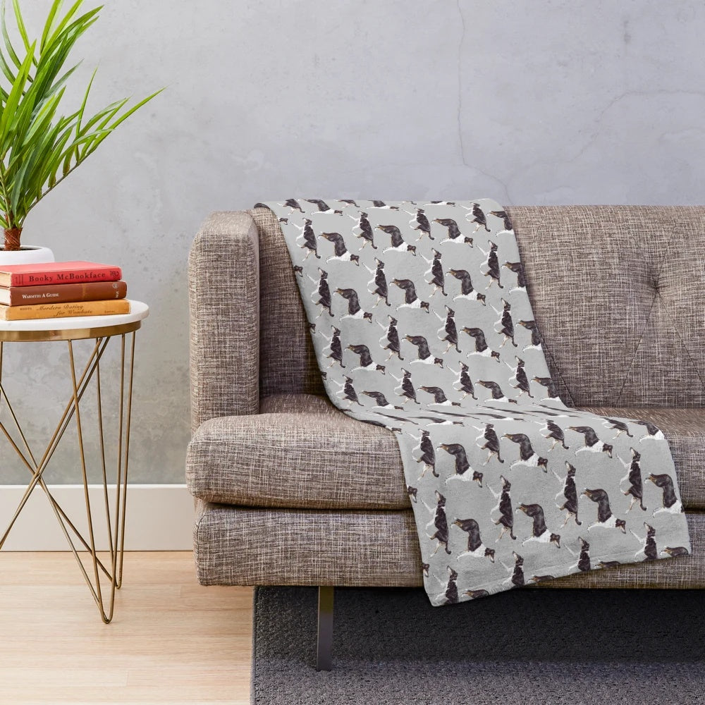 Smooth Collie Themed Plush Blanket