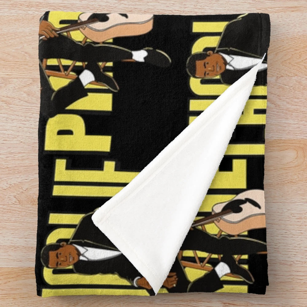 Charlie Pride Plush Blanket featuring a smooth jazz-inspired design