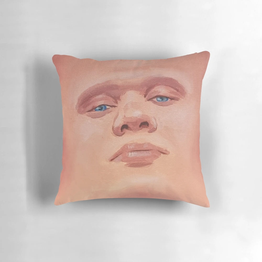 Customized pillow featuring the smug face of Erling Haaland, the star striker of Manchester City Football Club