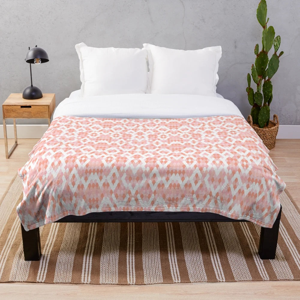 Soft and luxurious plush blanket with a beautiful snakeskin print pattern