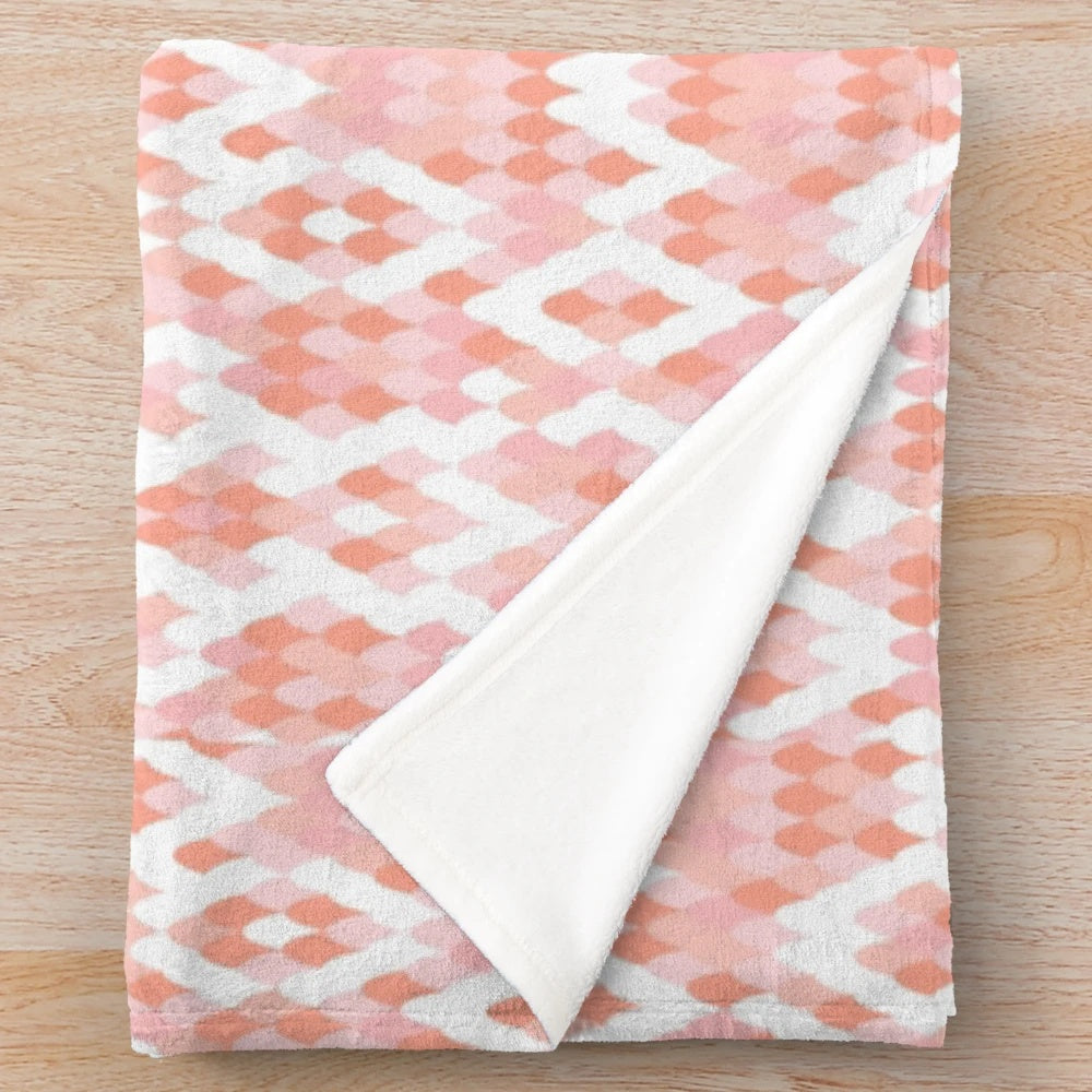 Soft and luxurious plush blanket with a beautiful snakeskin print pattern